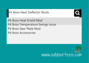 Pit Boss Heat Deflector Mods