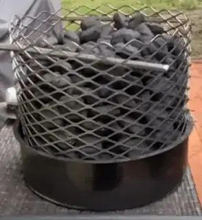 Self made charcoal basket