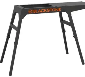 Blackstone Griddle Stand with Adjustable Leg and Side Shelf.