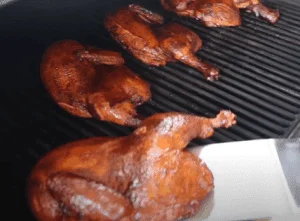 Smoke Barbecue Chicken.